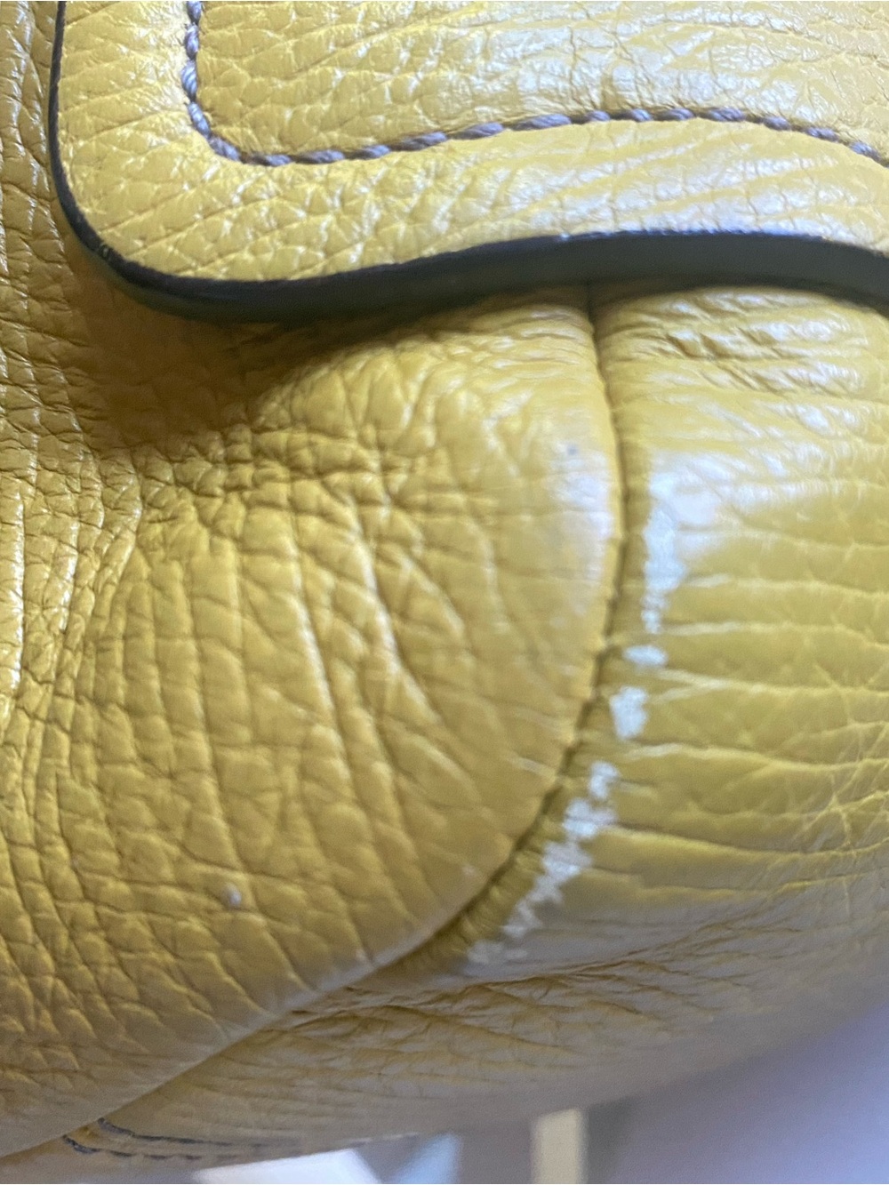 Furla Mustard Yellow Leather Hobo Shoulder Bag - Picture 9 of 13